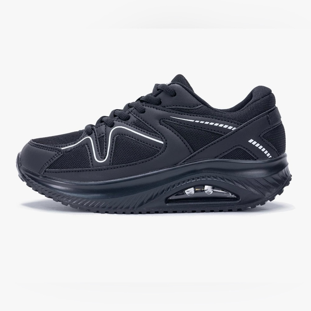 Cushioned Work Shoes for Standing All Day | Black Athletic Sneakers- size 11